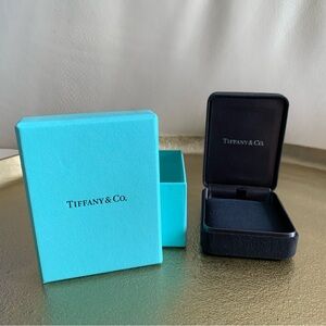 Tiffany & Co. Signature Blue and Black Box for necklace empty authentic like new